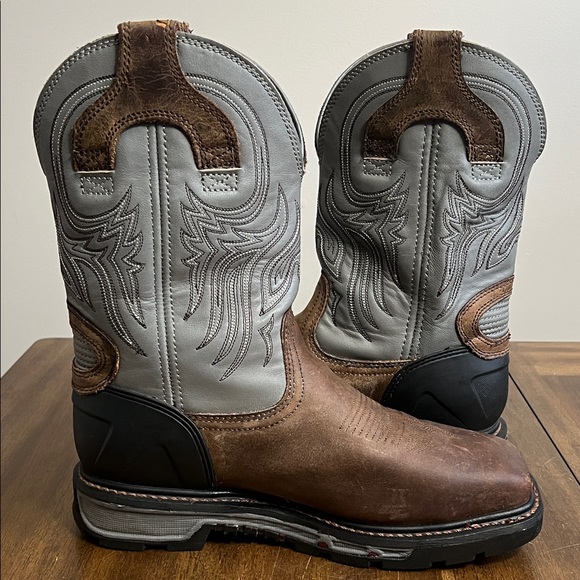 Men’s JUSTIN Tanker Steel Toe Western Work Boots Cowboy Style WK2102 Size 10.5D - Picture 8 of 16